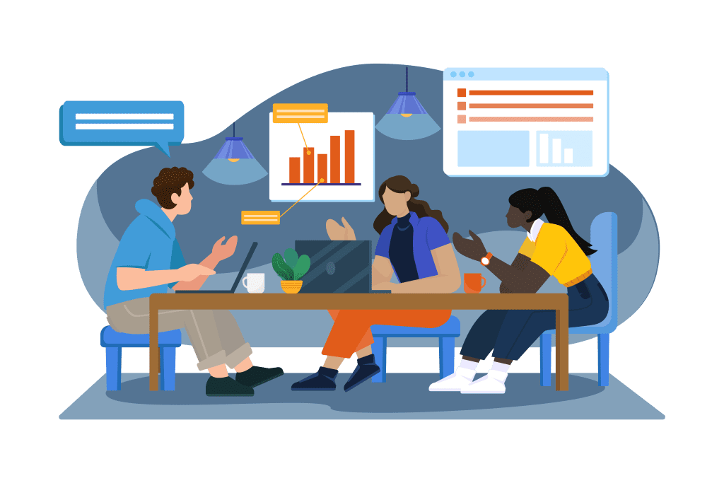 workforce development working around table